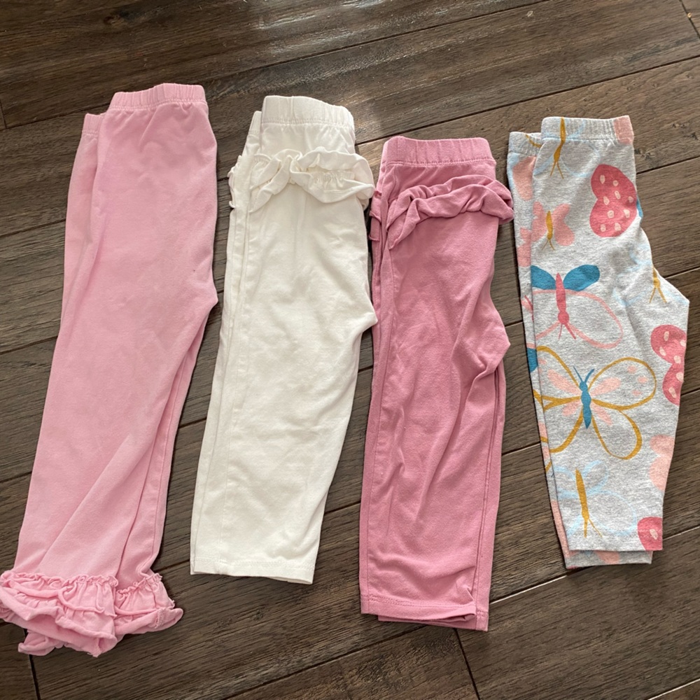 Set of toddler girl leggings 18 months -2T